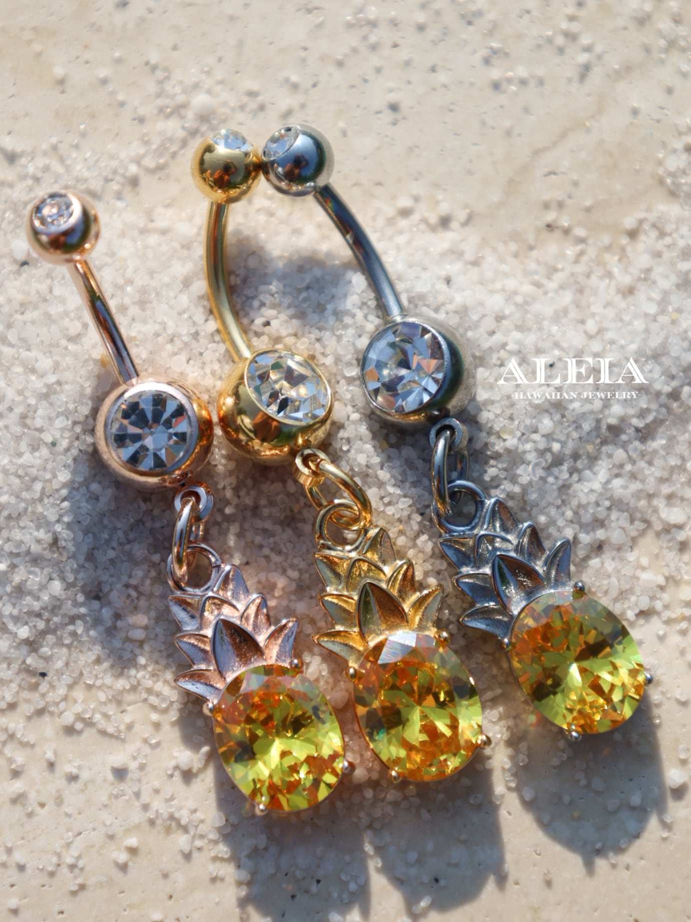 Pineappleへそピアス[316L]ハワイアンジュエリー | ALEIA【Hawaiian