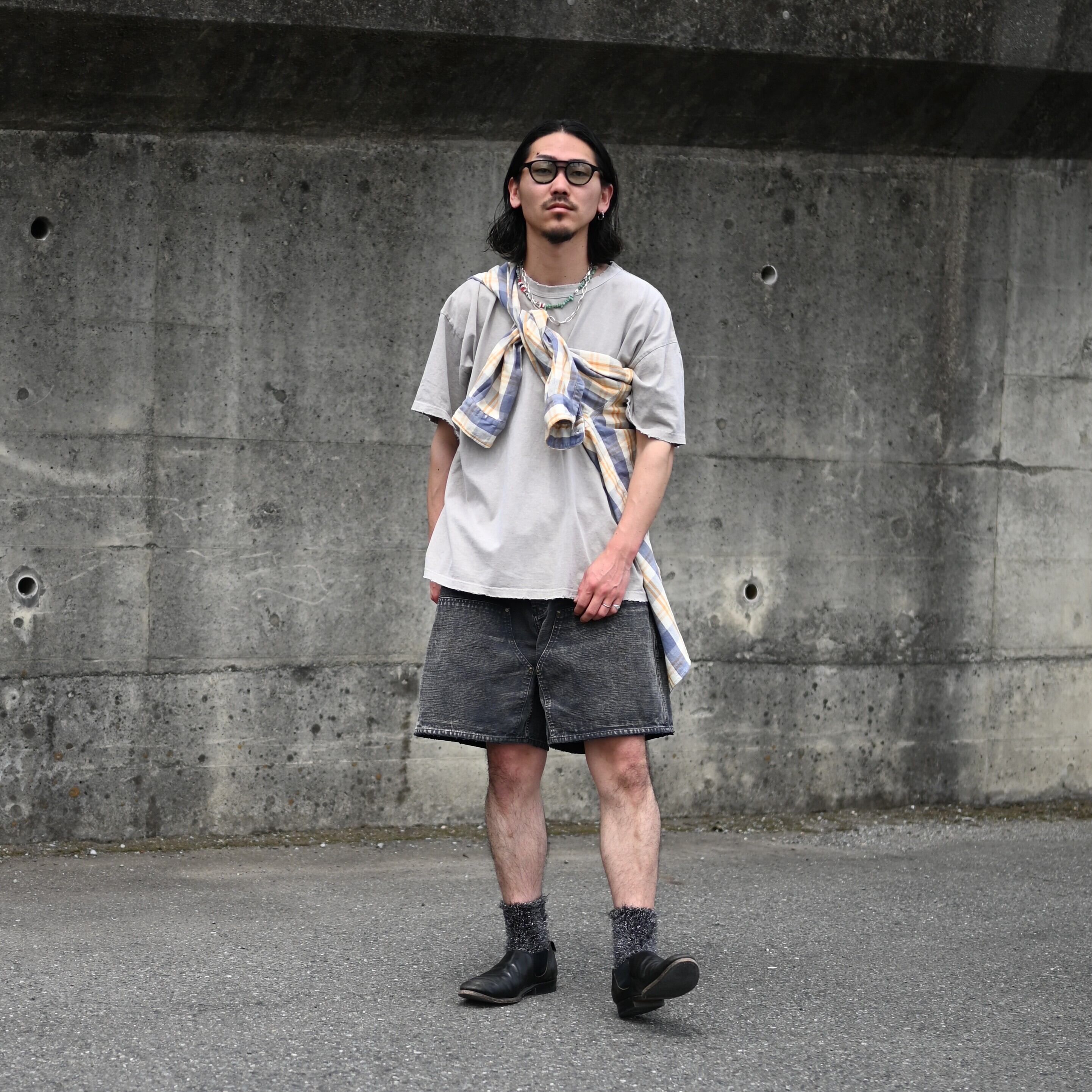 BOWWOW(バウワウ)チェックシャツ、ショーツカジュアルスタイル | GANKO