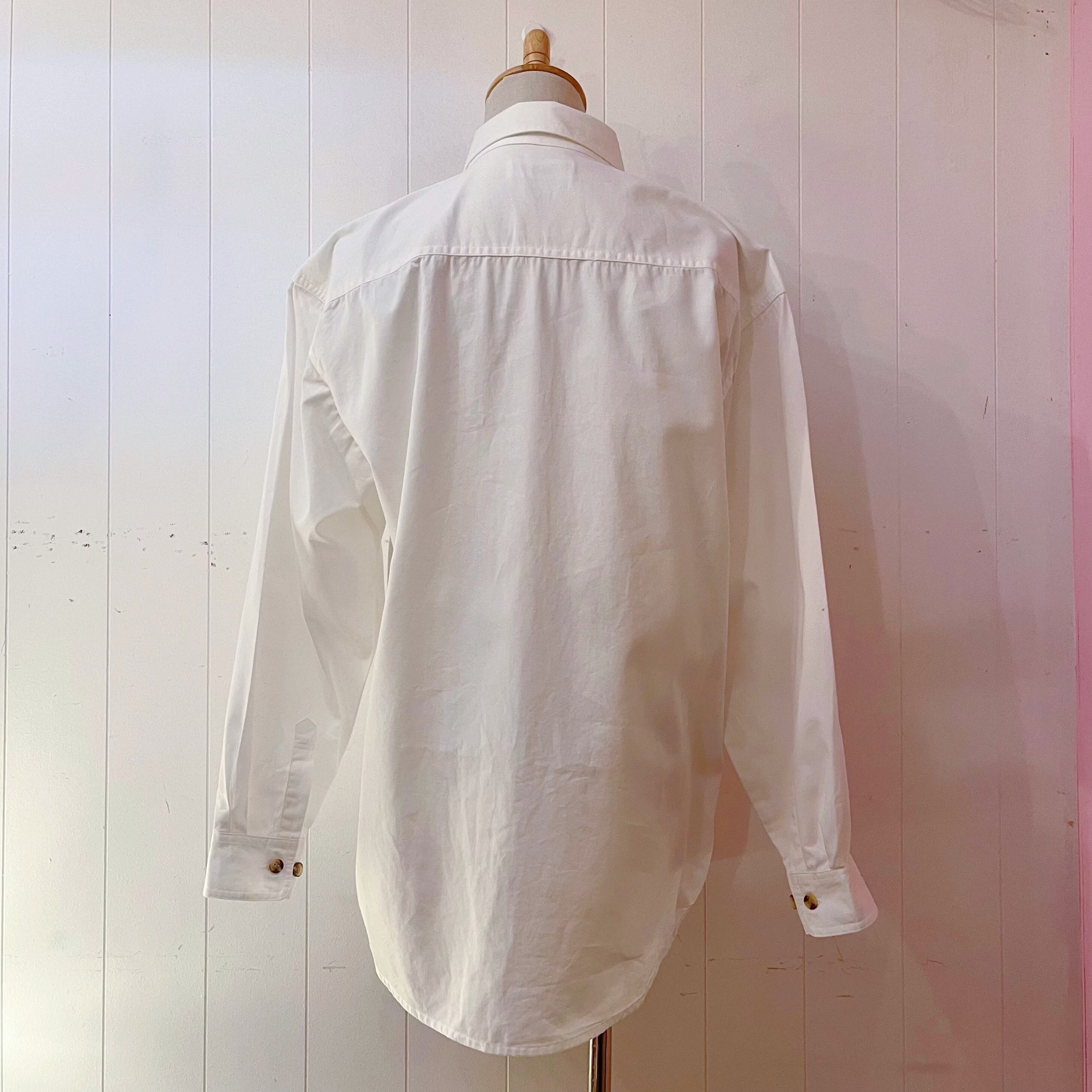 colorful mini flower white blouse