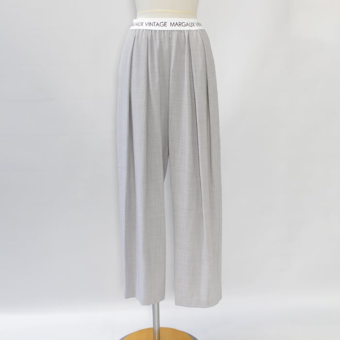 MARGAUX VINTAGE マルゴーヴィンテージ ロゴウエストゴムタックパンツ