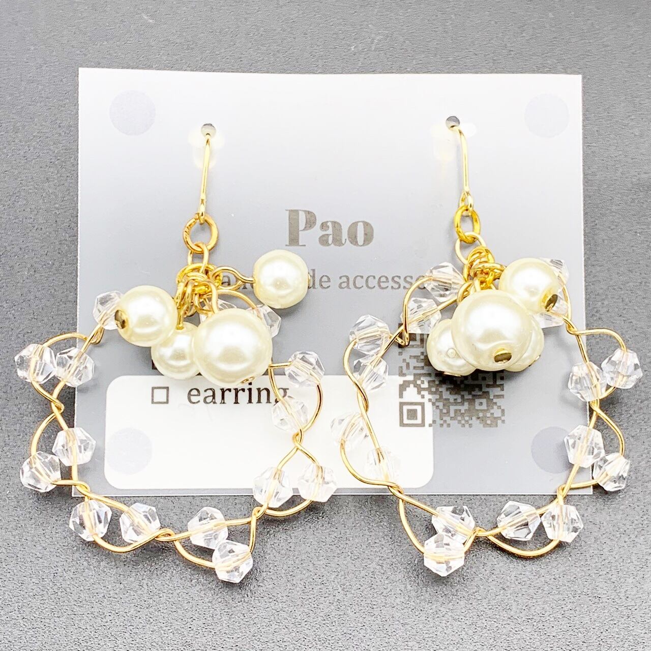 ゴールドワイヤーフープピアス | CARA handmade