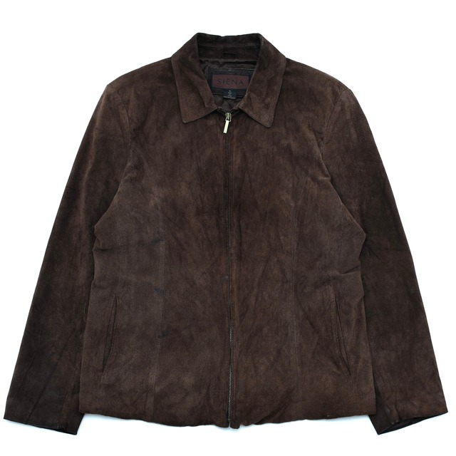 Brown suede leather jacket