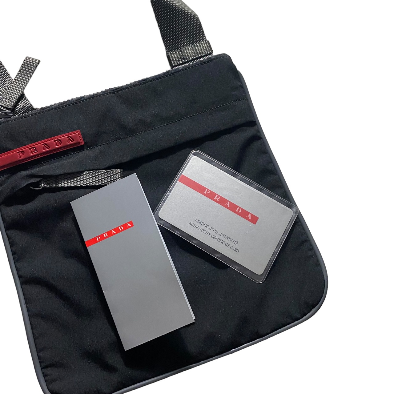 PRADA SPORT black nylon shoulder bag