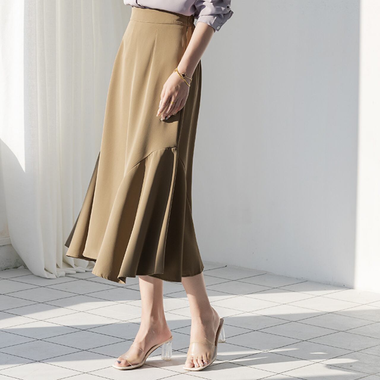 ハイウエスト マーメイド スカート