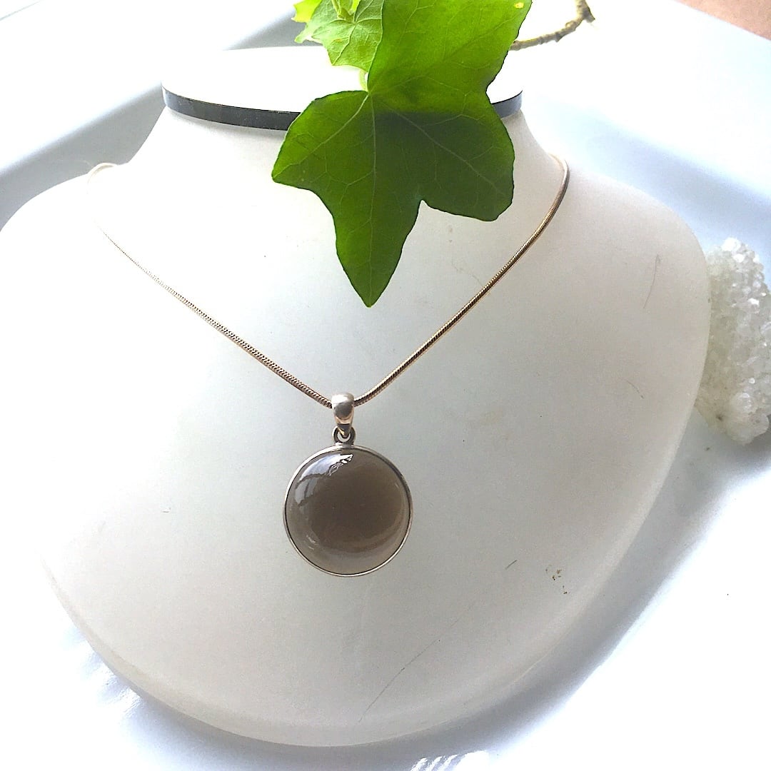 【一点物】✦·.⋆満月スモーキィクォーツペンダント·.⋆新月の祈り✦