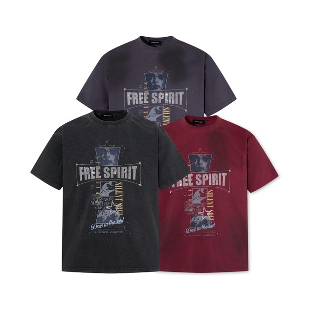 VINTAGE ストリート ラインストーンプリントTシャツ T2077