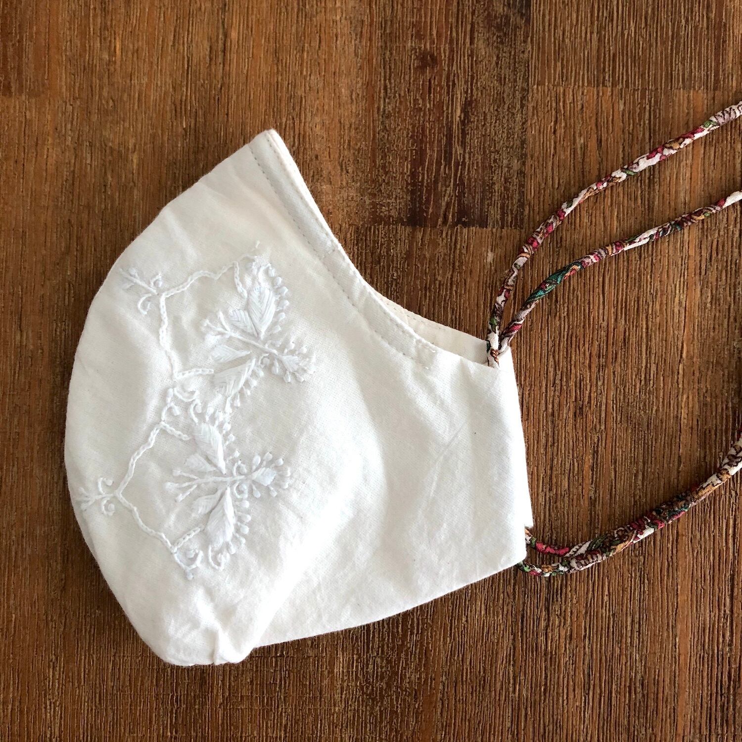 刺繍入りインド綿マスク|チカンカリC