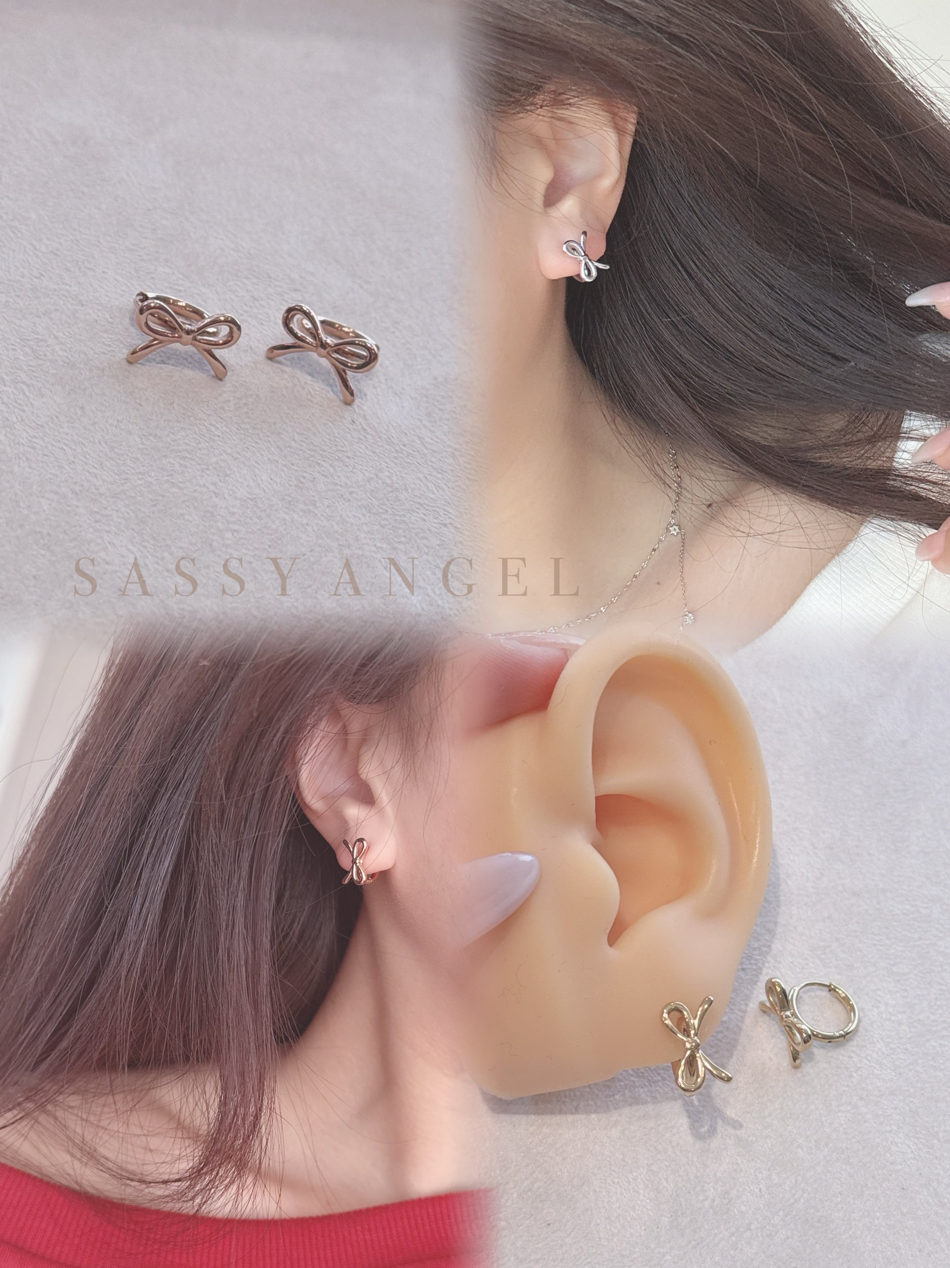 リボンフープピアス [280] | SASSY ANGEL