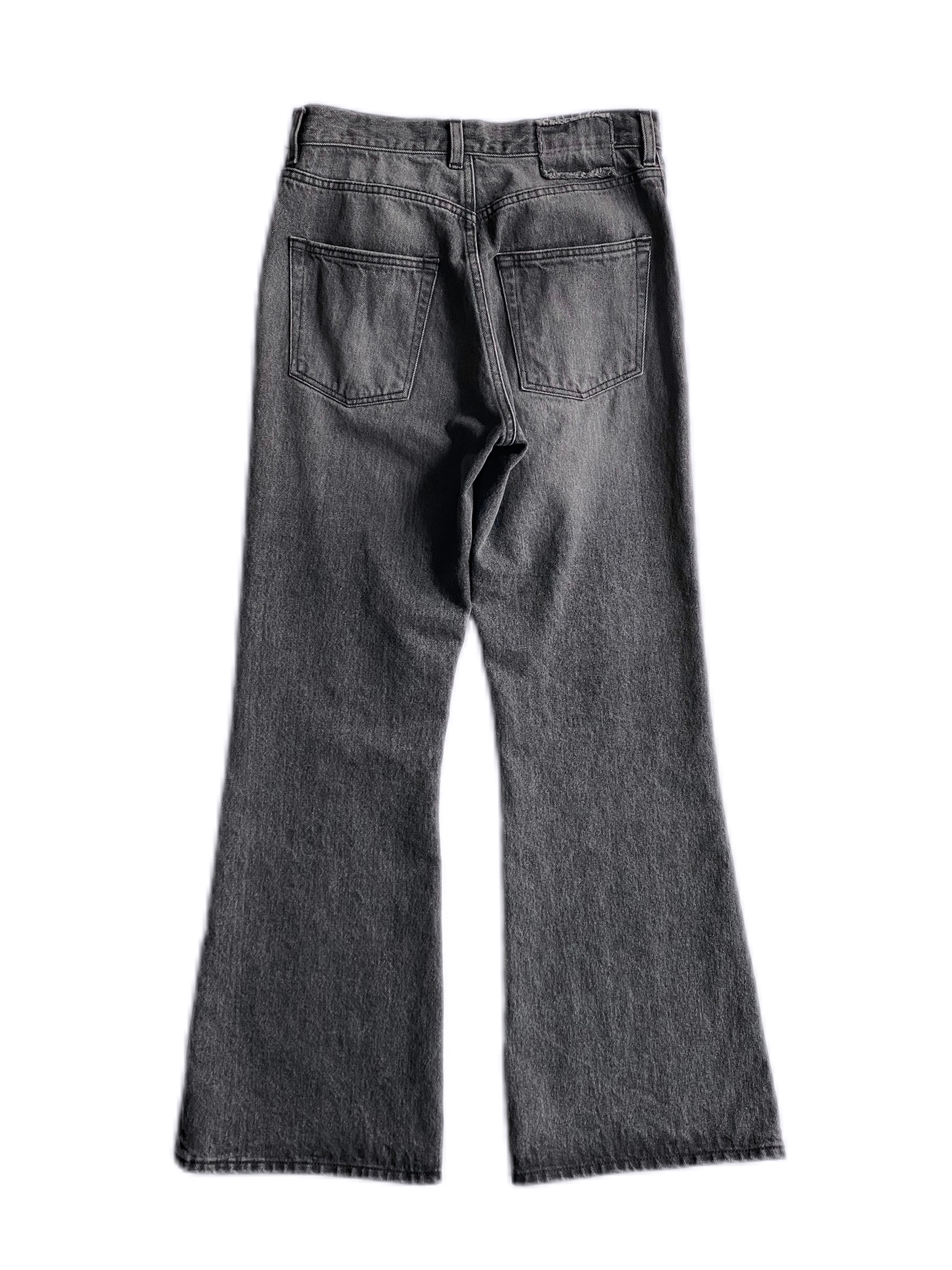 GEN IZAWA / Flare denim pants (black-wash) | TUNAGI JAPAN