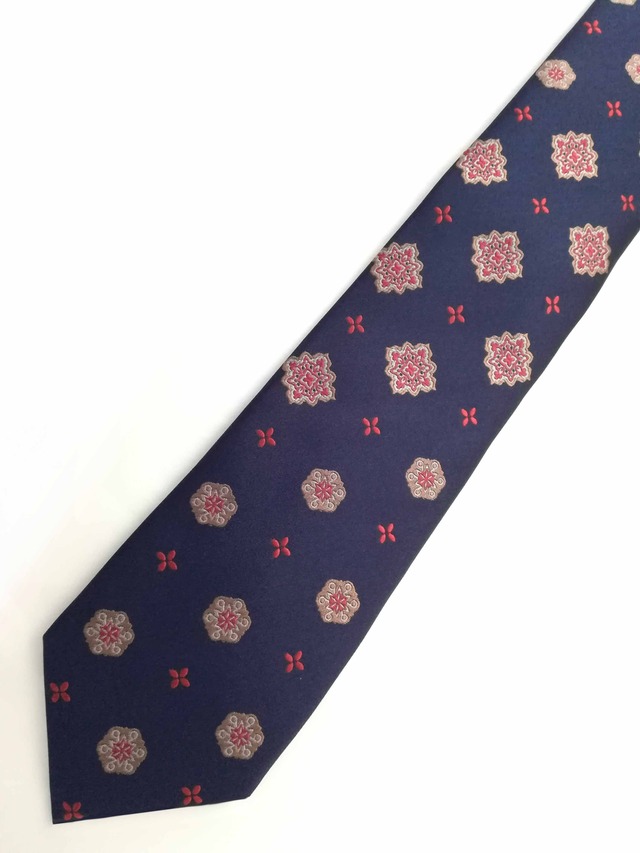 クレストがモチーフのレトロゴージャスなネクタイ Crest necktie -0050