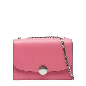 マークジェイコブス ロゴ チェーン ショルダーバッグ ピンク レザー レディース MARC JACOBS 【中古】