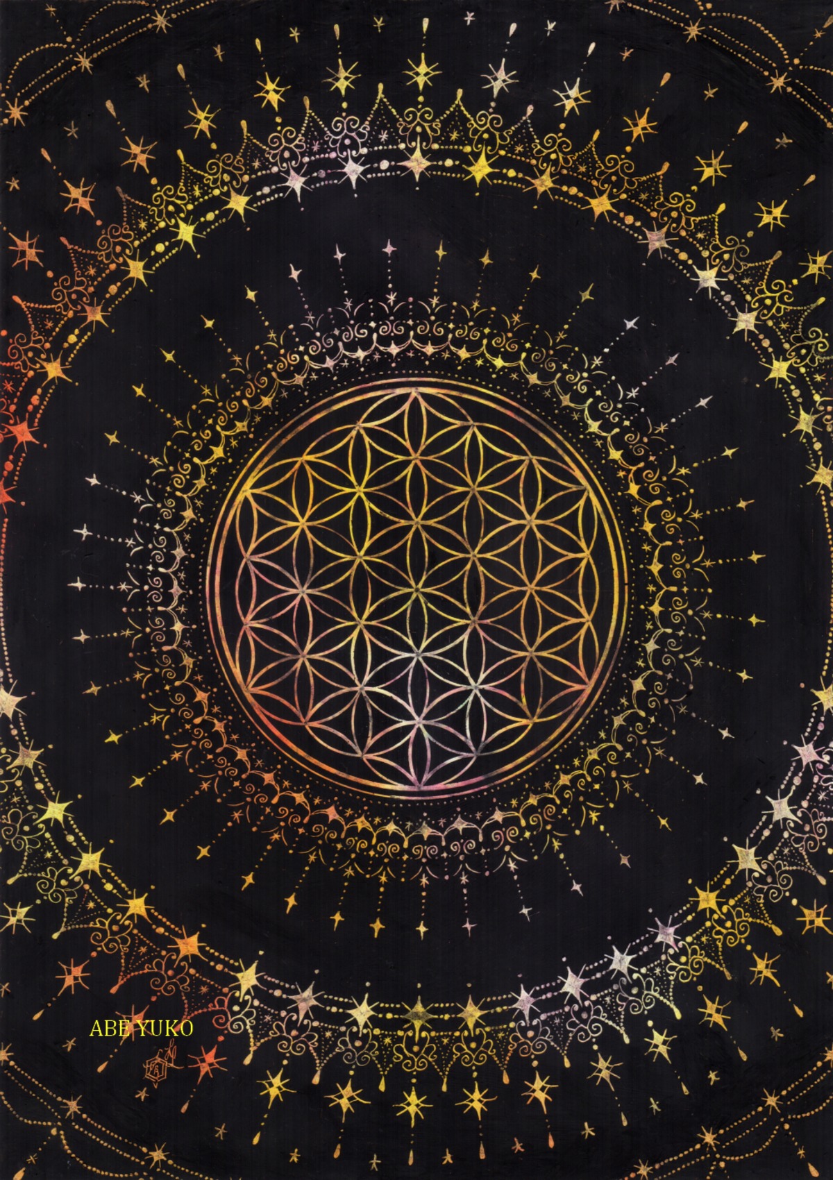 源(スクラッチアート原画) | YUKO's ART GALLERY スクラッチアートの世界