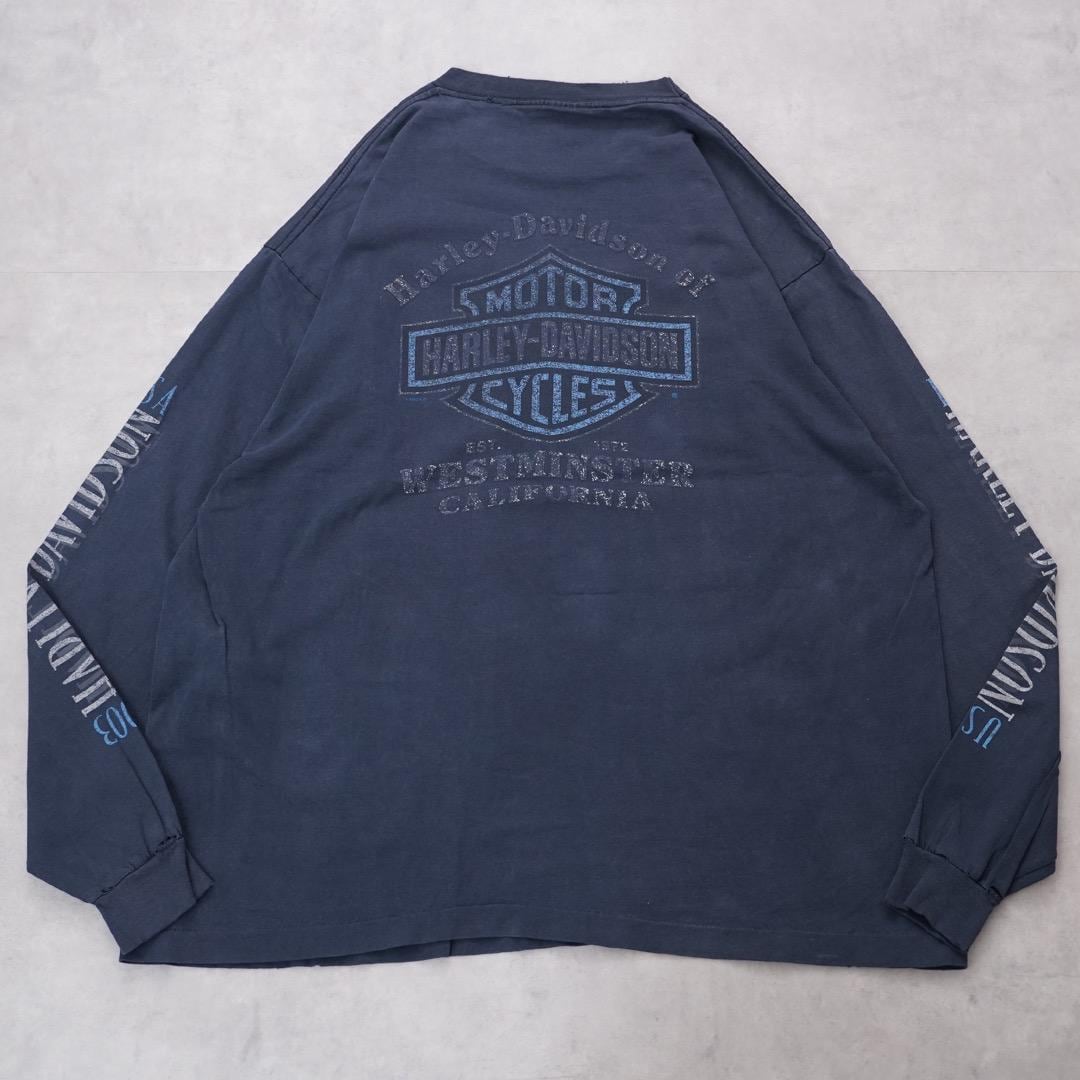 00s USA製 ハーレーダビッドソン ロンT ハーレーダビッドソン ロンT Tシャツ USA製 00s XL 紺 14800 | fuufu