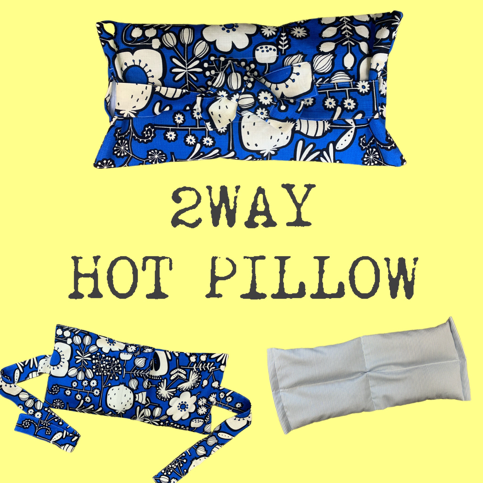 【生地おまかせ】2wayホットピロー (天然素材のカイロ)肩・腰・おなか(子宮)