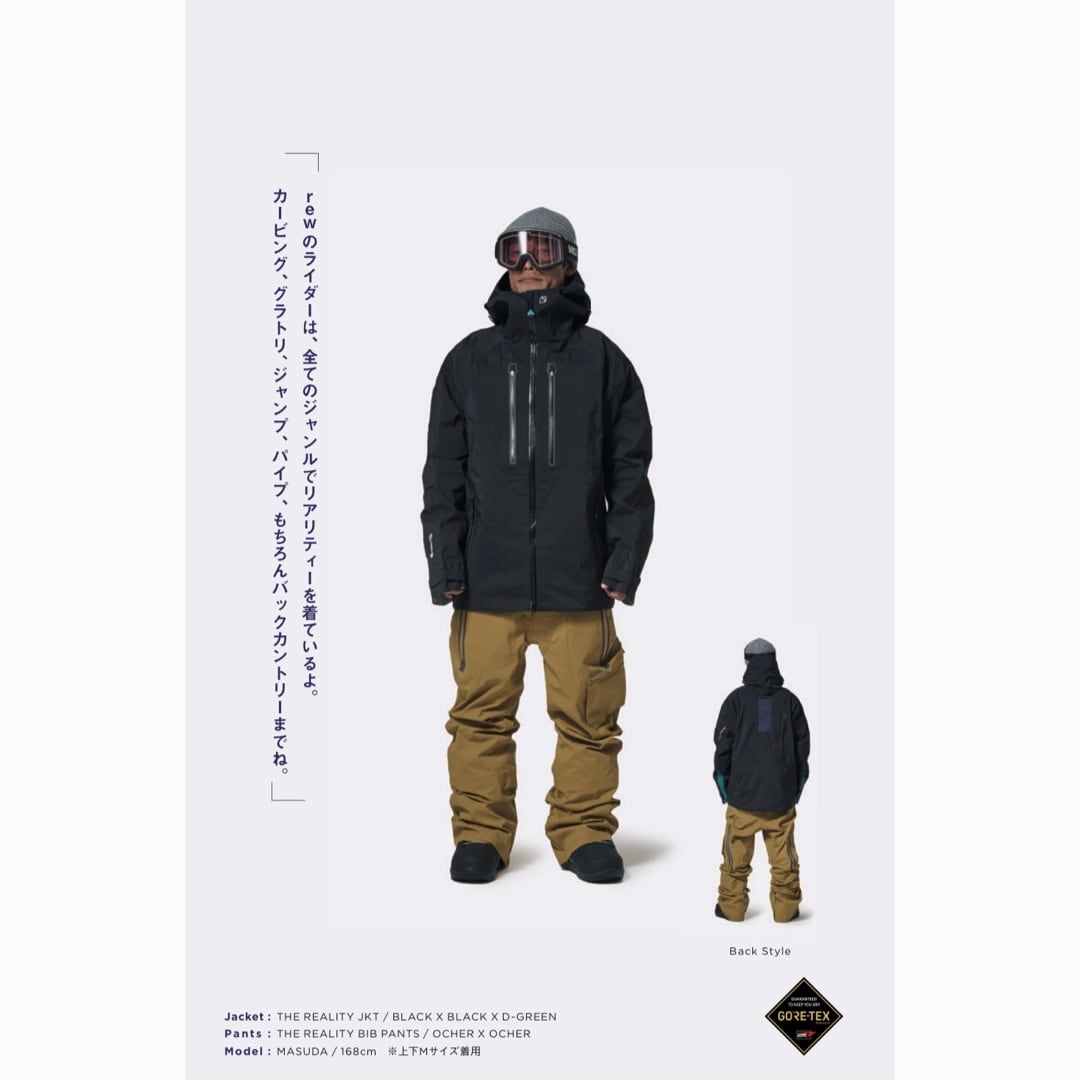 22-23 REW THE REALITY BIB PANTS 21 スノーボード ウェア アールイーダブル ゴアテックス 超軽量 メンズ レディース  ユニセックス