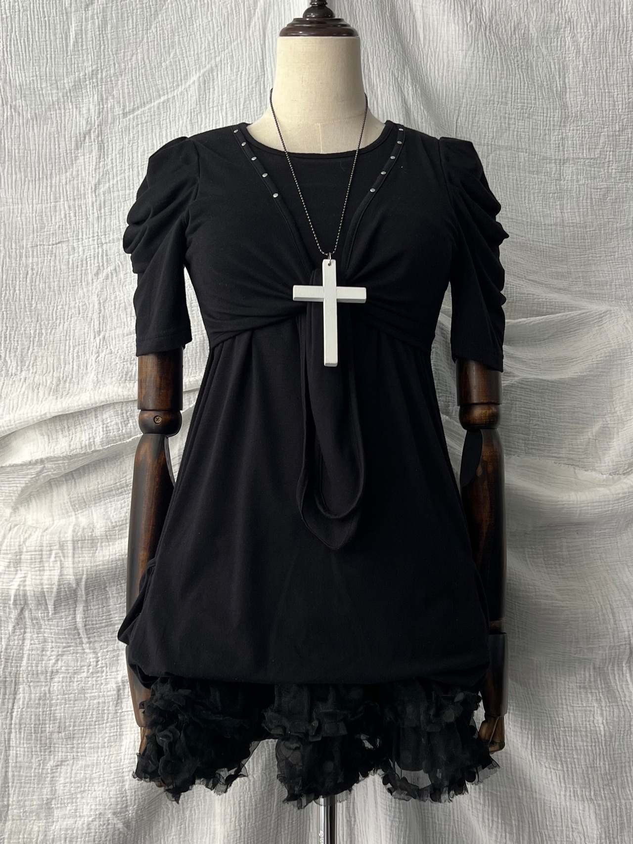 "Ruby&Daffy"ルビーアンドダッフィー Paff Shoulder Deformation Tops
