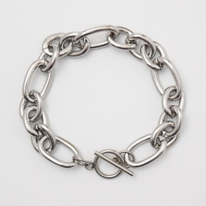 ラウンドチェーンステンレスブレスレットシルバー
