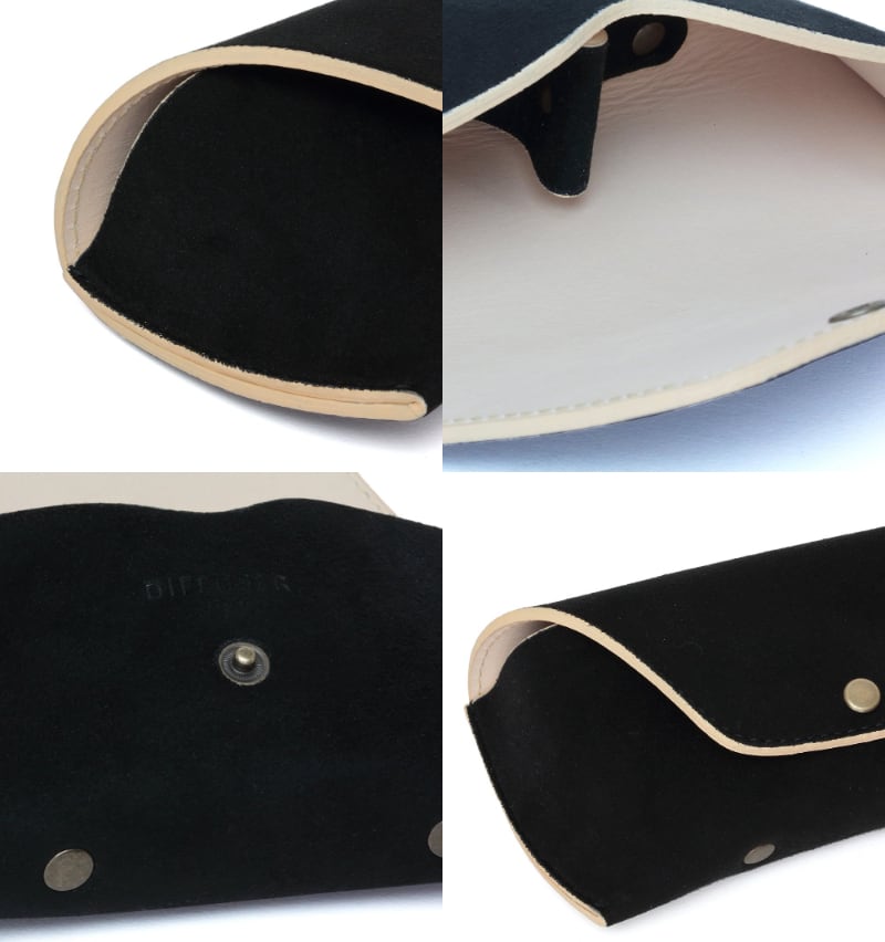 DIFFUSER 牛革 セミハード メガネケース TECH SUEDE EYEWEAR CASE