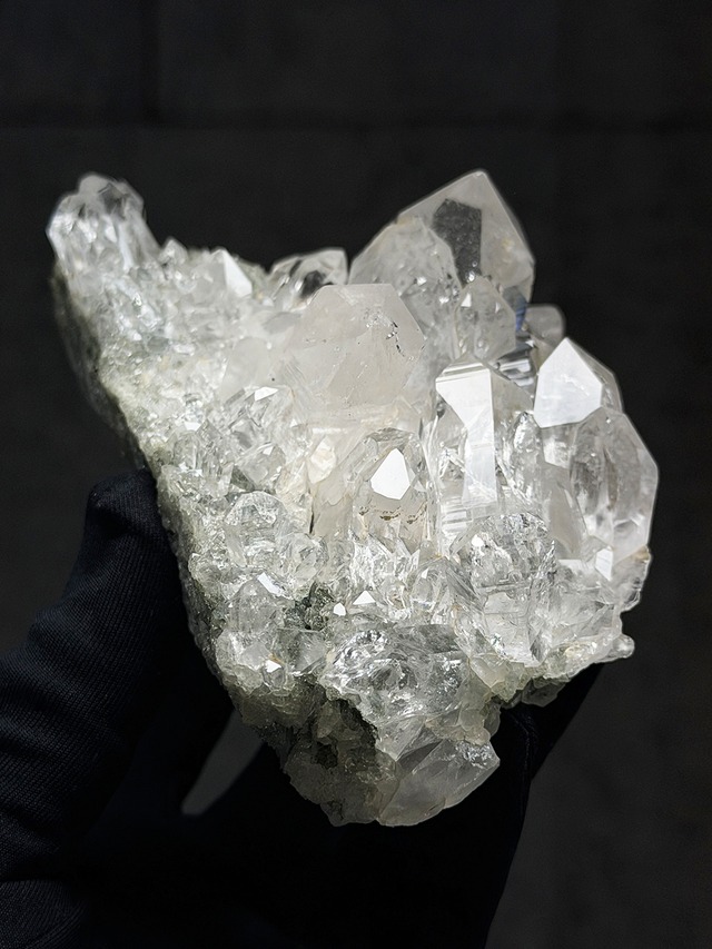 クォーツクラスター×クローライト×アナテース【ML-0182】インド マニハール