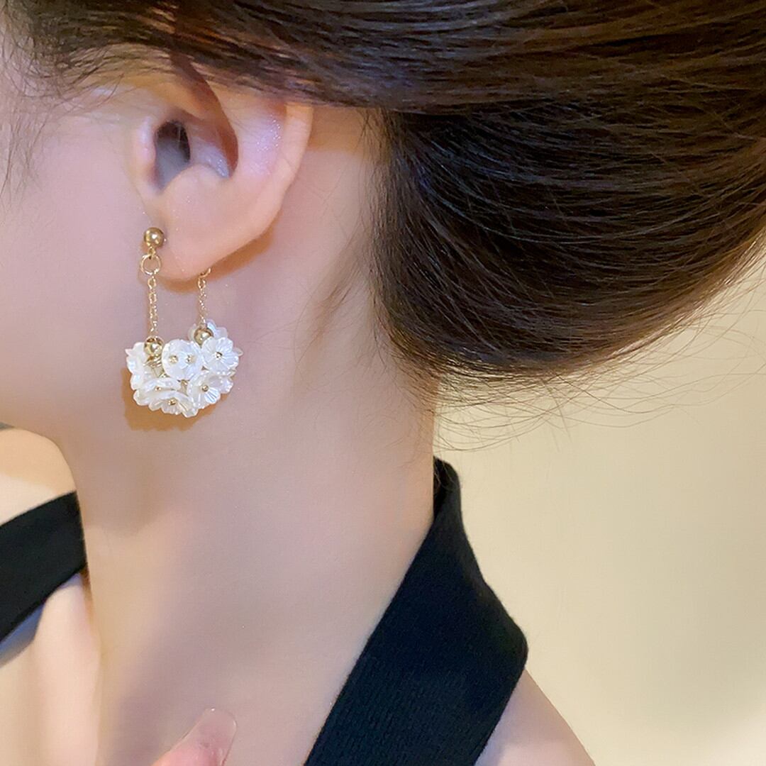 French Style Retro High End Fairy Flower Tassel Earrings V2006