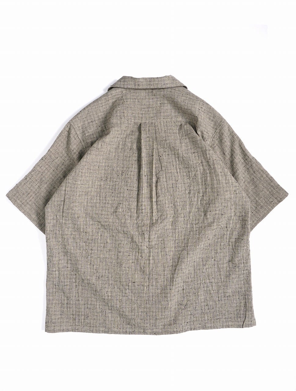 Nepped Check Open Collar Shirt