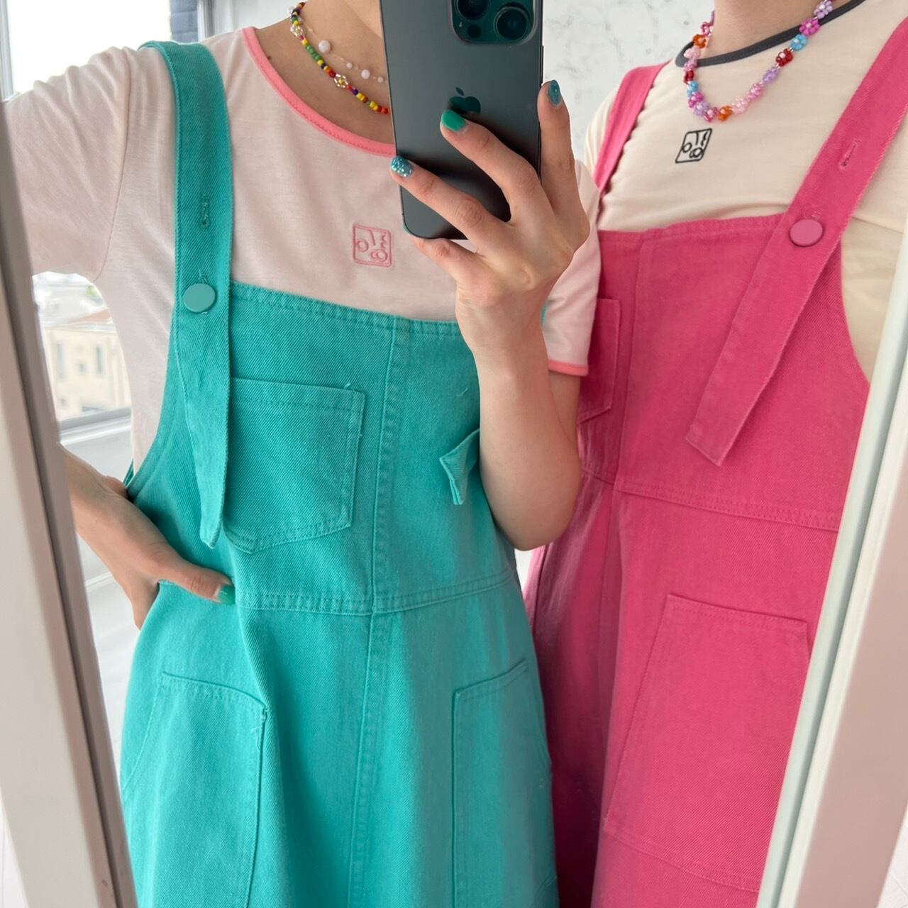 denim suspenders dress_LN01207