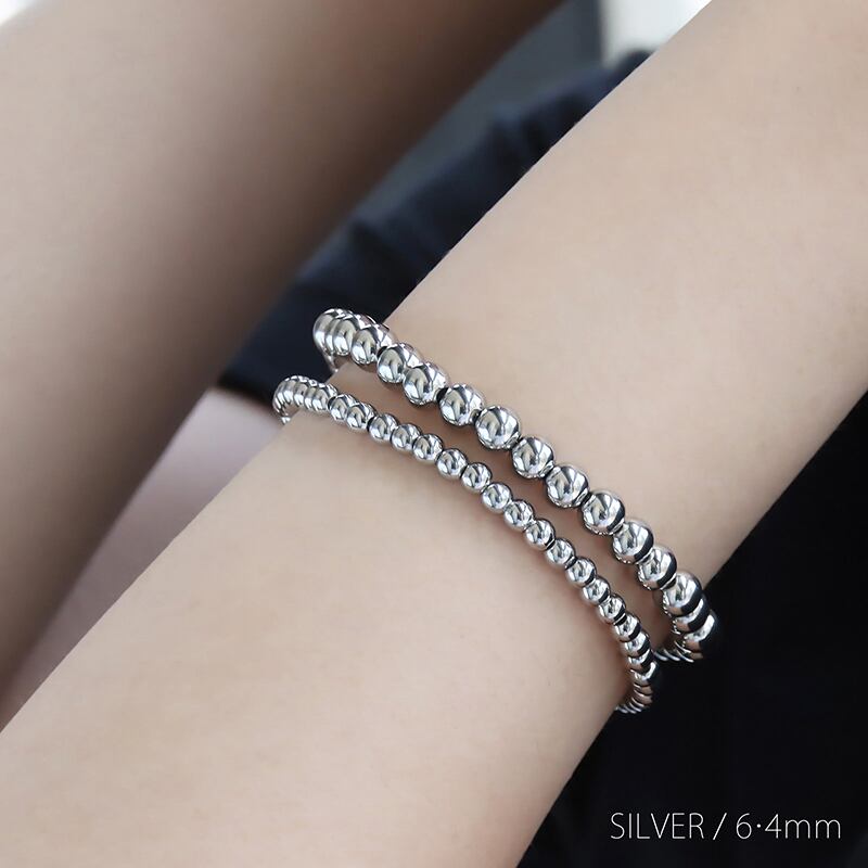 ネコポス便】ブレスレット 選べる ステンレスボールゴムブレスレット