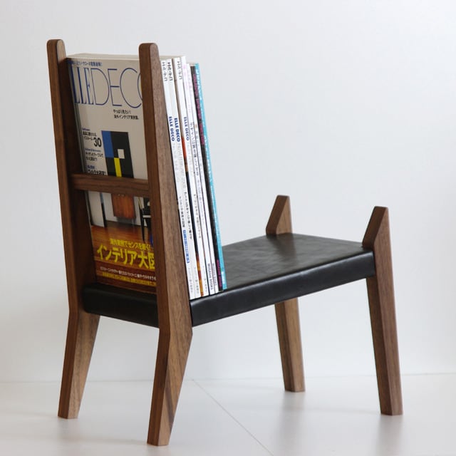book rest chair ／マガジンラック／革 | inahono furniture
