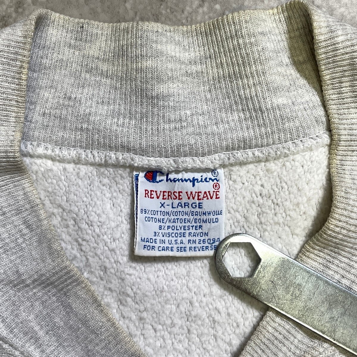 90s USA製 リバースウィーブ カーディガン グレー XXL 90年代 USA製 Champion チャンピオン リバースウィーブ スナップ