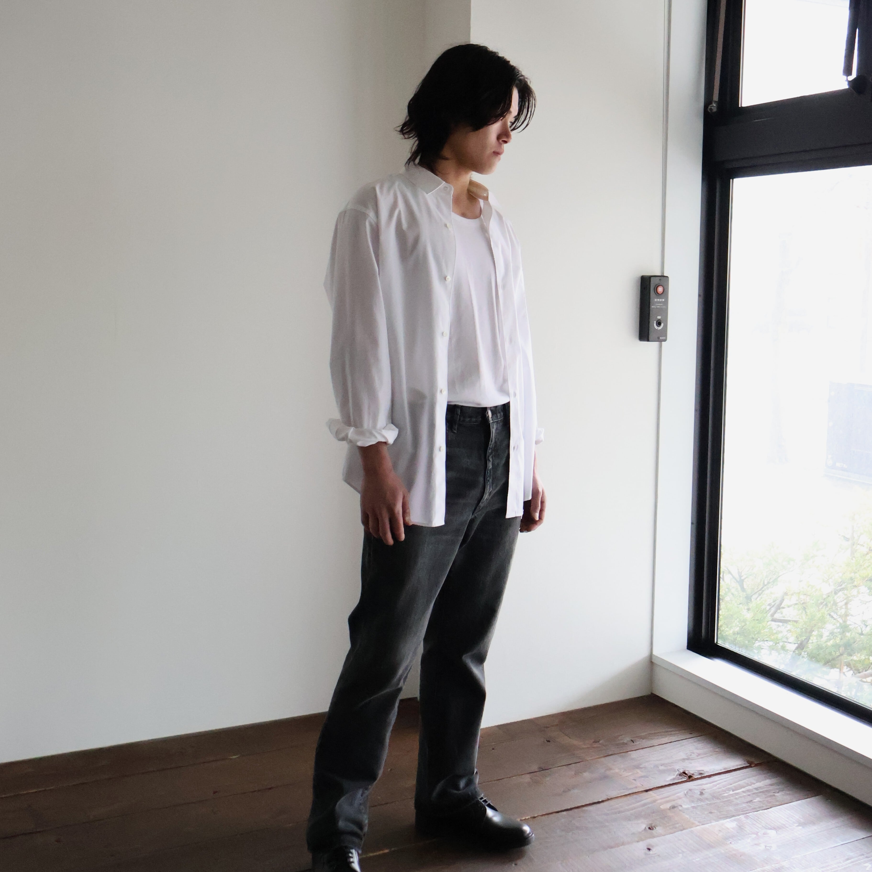 awasa “ regular collar shirt ( White )” | H.inch