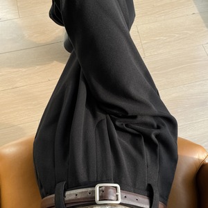 ハイウエストストレートクロップドパンツ W01048