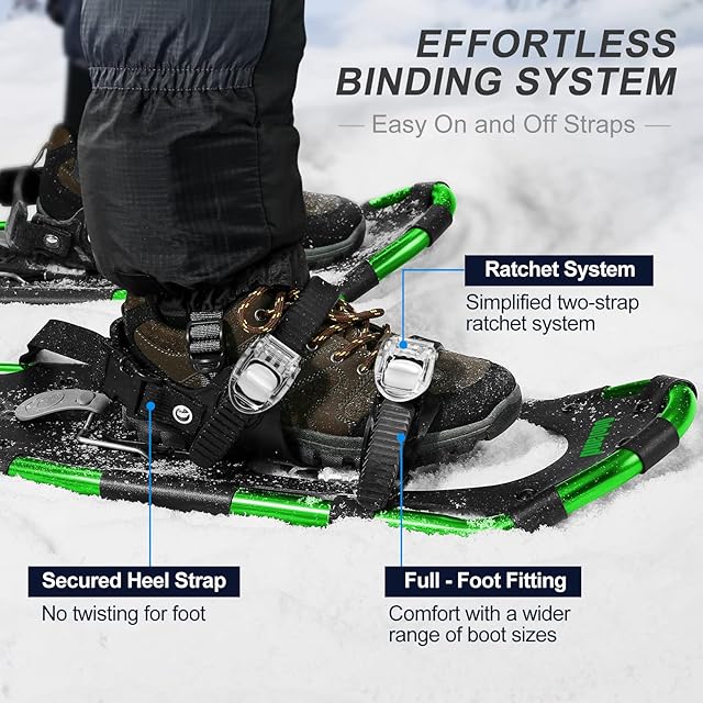 軽量アルミスノーシューセット Odoland 4-In-1軽量スノーシューセット アルミスノーシュー