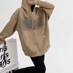 Old Design Stenciled Hooded Sweatshirt Jacket (NC040)