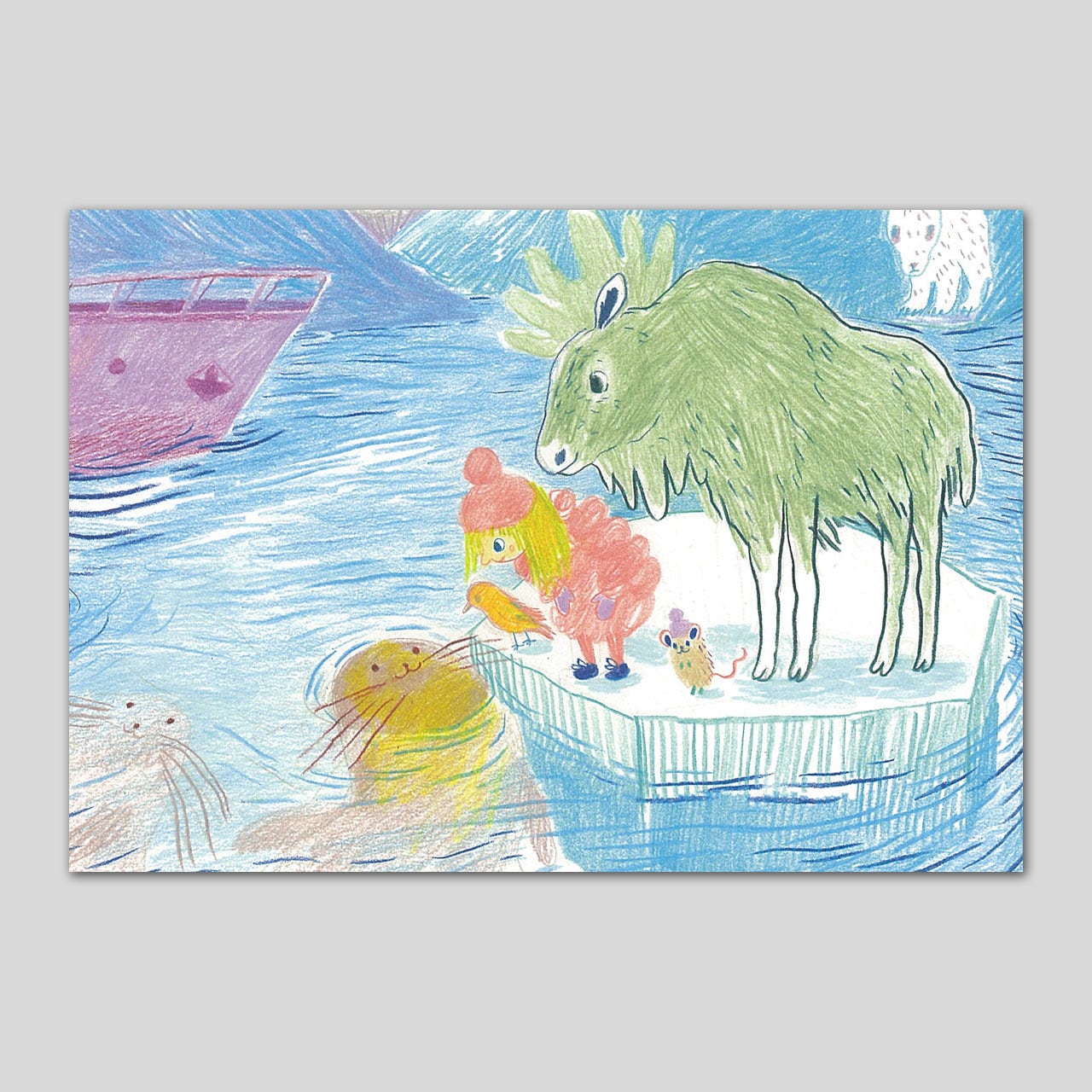 エンミ・ヨルマライネン】デザイン 直筆サイン入りポストカード