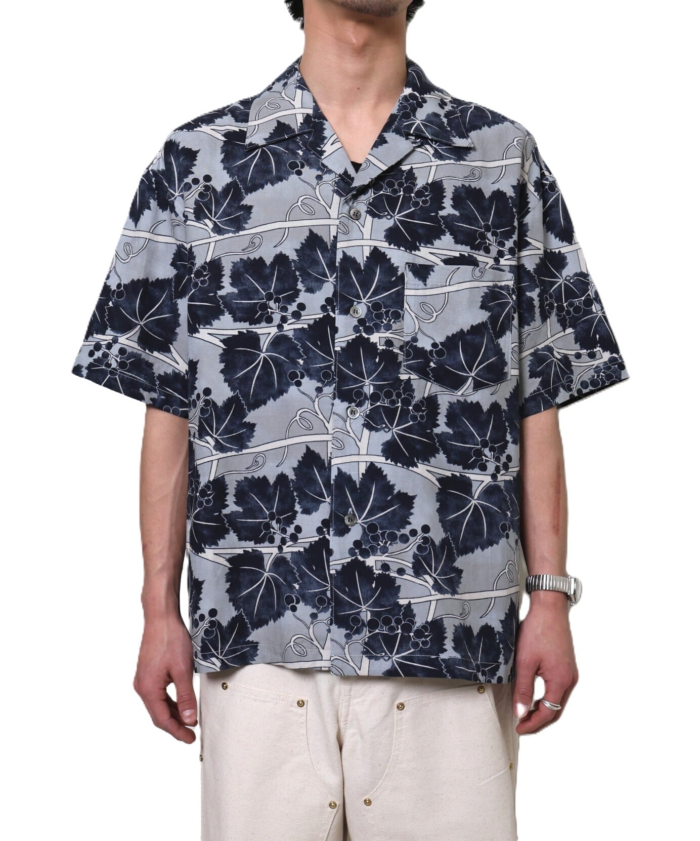 UNUSED / US2564 SHORT SLEEVE PRINT SHIRT(GRAY) | AfterSchool