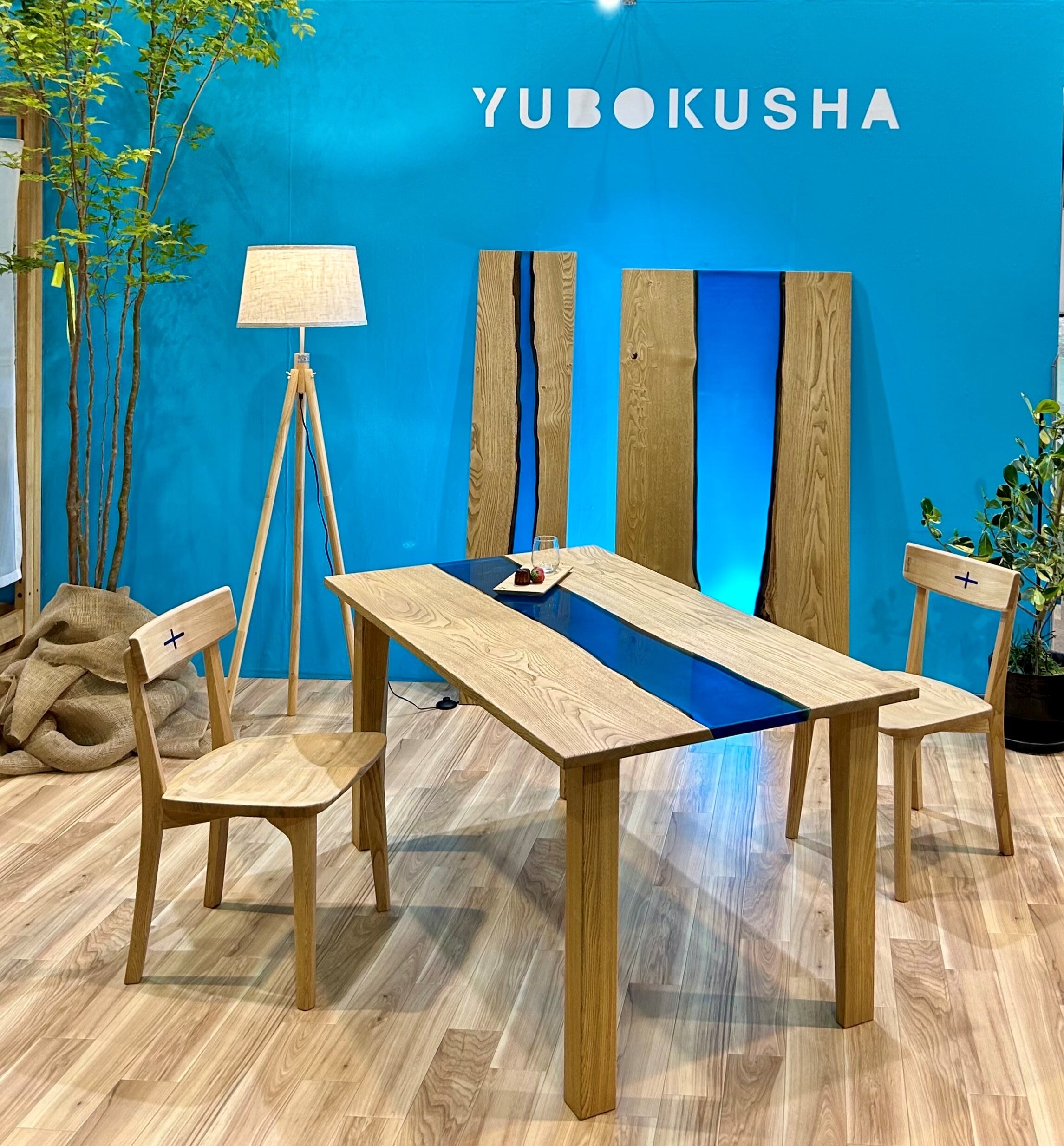 CHES chair 【woodriverchair】クロスチェア クロスモチーフ 青 CHES chair 【woodriverchair】クロスチェア クロスモチーフ 青