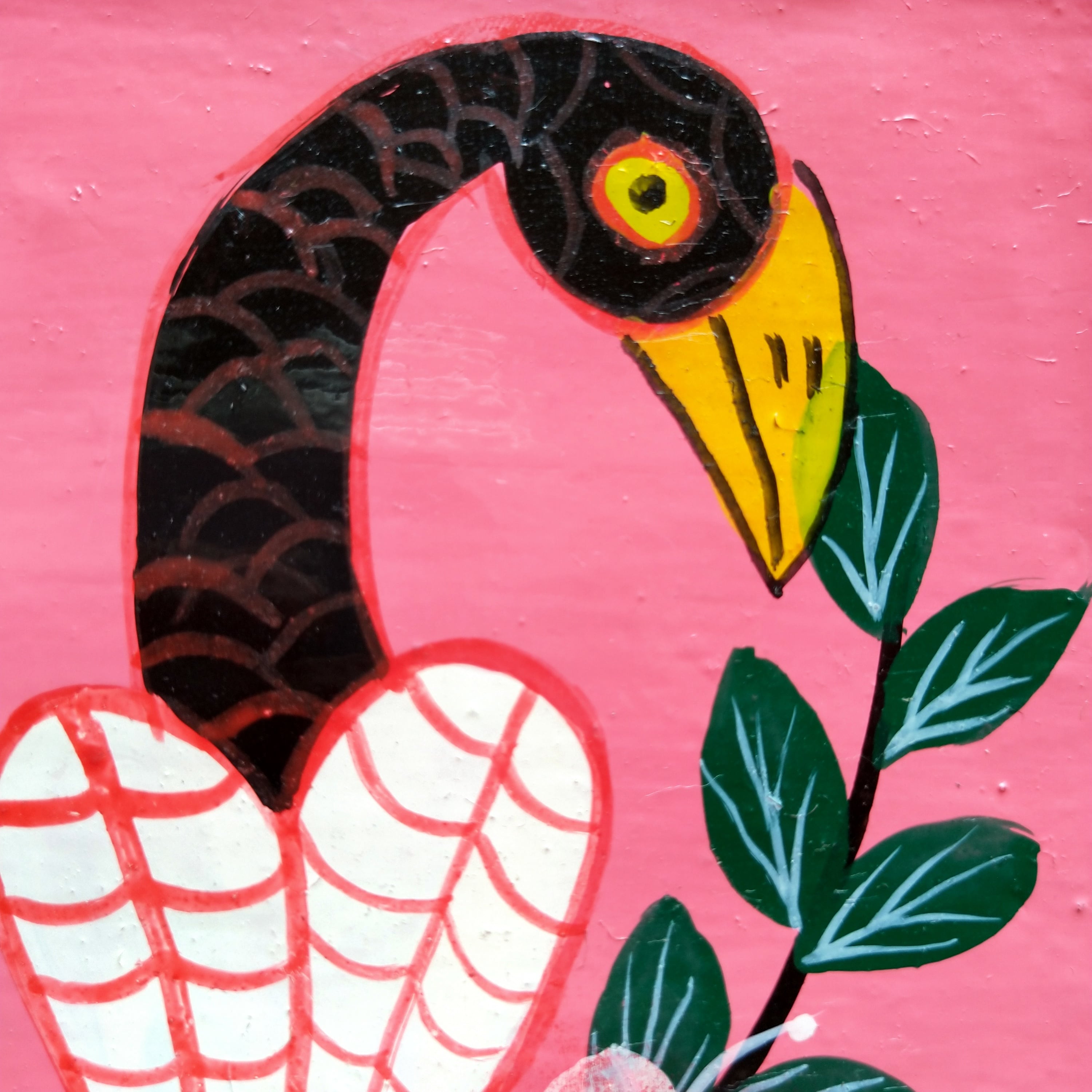 A peacock in pink 』Small-Tingatinga by Martina.E.S.Tingatinga 20