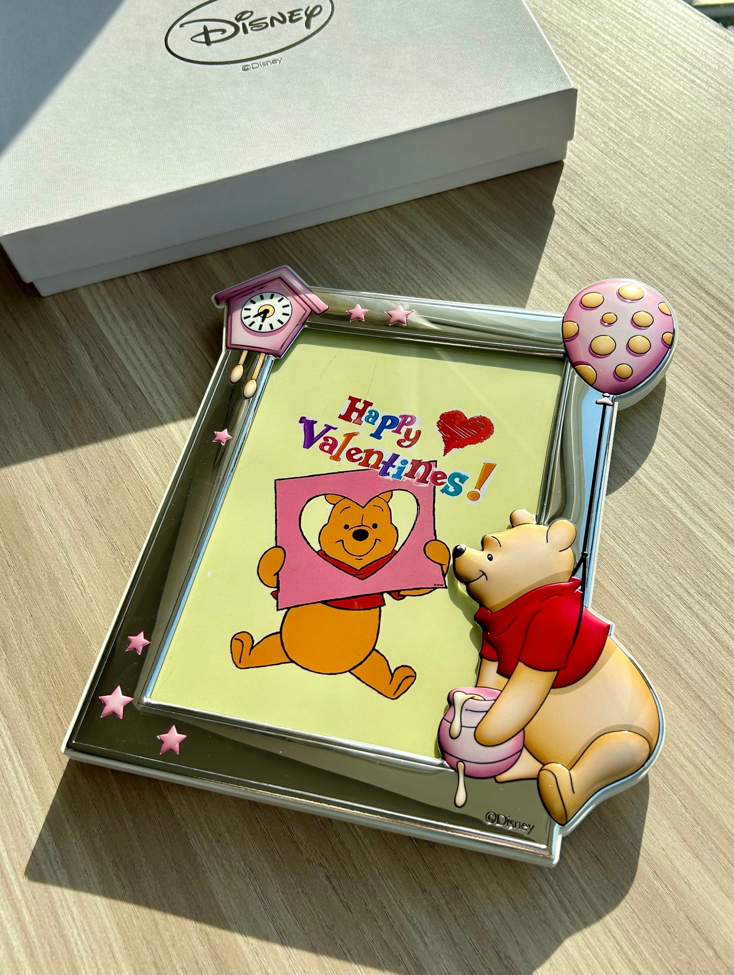 フォトフレーム フルカラー x ピンク 風船 〈くまのプーさん