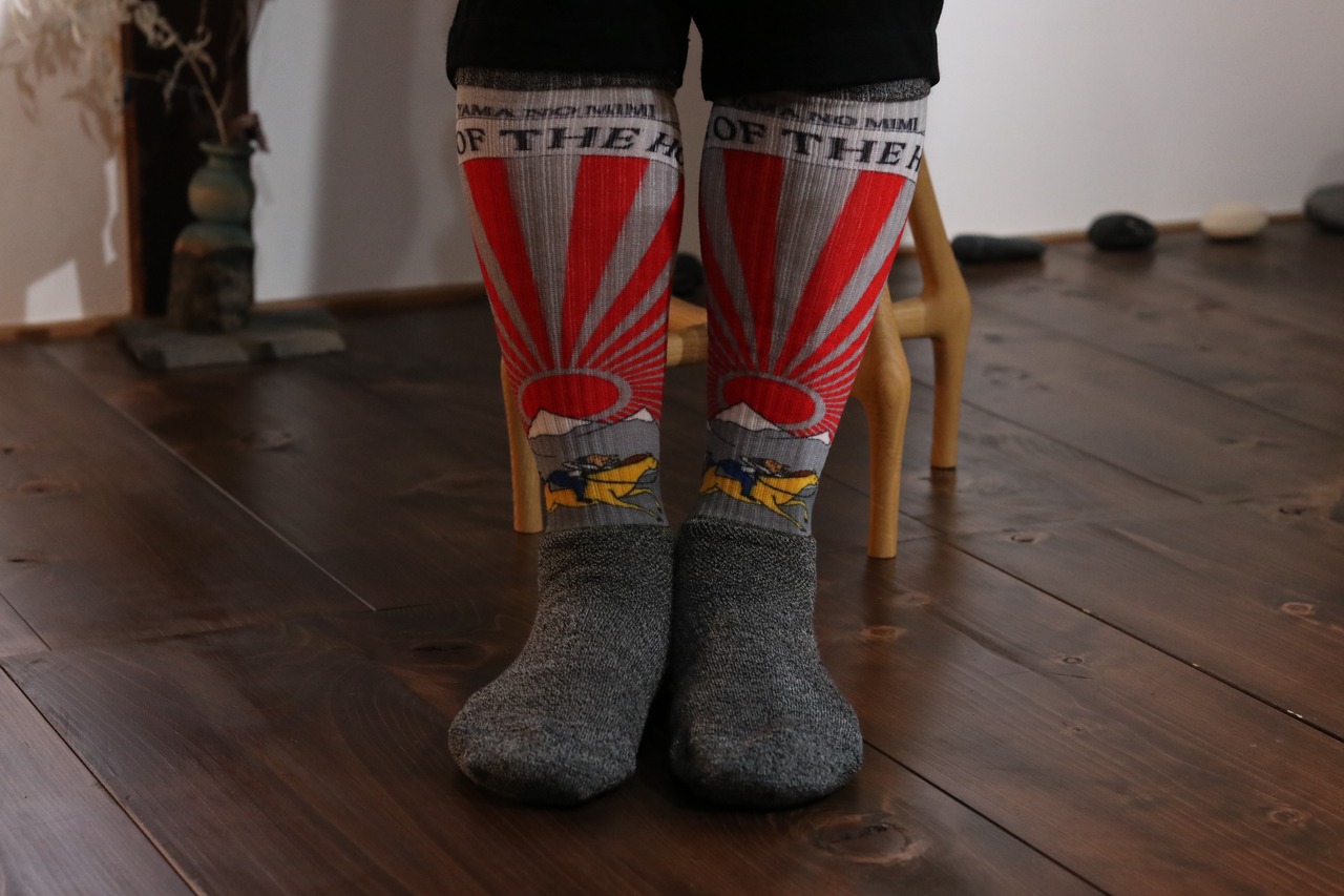 山の耳「午年」ウインタープリントソックス