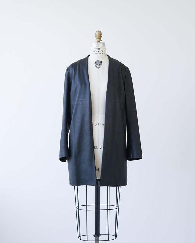 〈Hermès by martin margiela〉Vareuse leather jacket