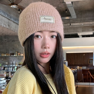 ニット帽 帽子 レディース 秋冬 防寒 保温 韓国 キャップ おしゃれ シンプル 大人 カジュアル ロゴキャップ アウトドア 柔らかい 大人可愛い
