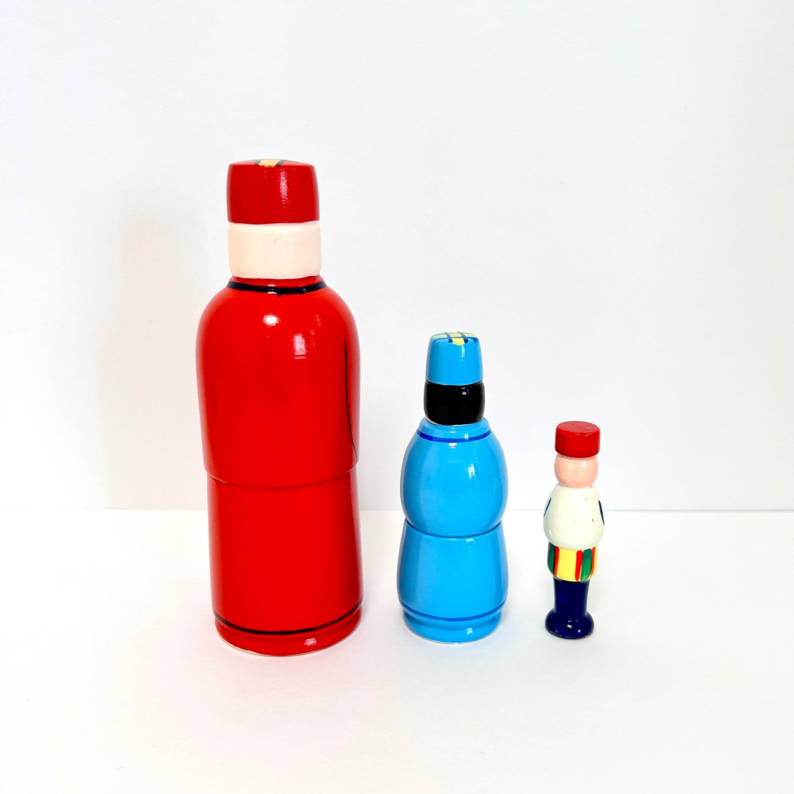 ビンテージ ポーランド マトリョーシカ 15cm 3ピース 「演奏家」