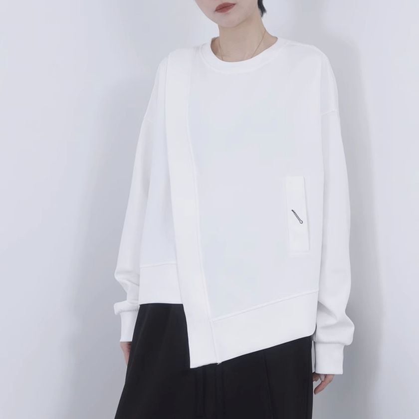 不規則長袖アウタートップ PU0294