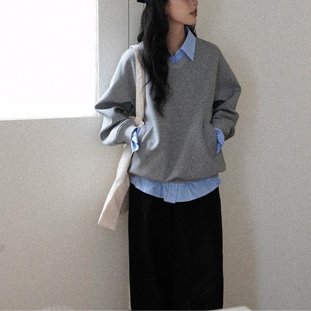 layered sweatshirt　J0084