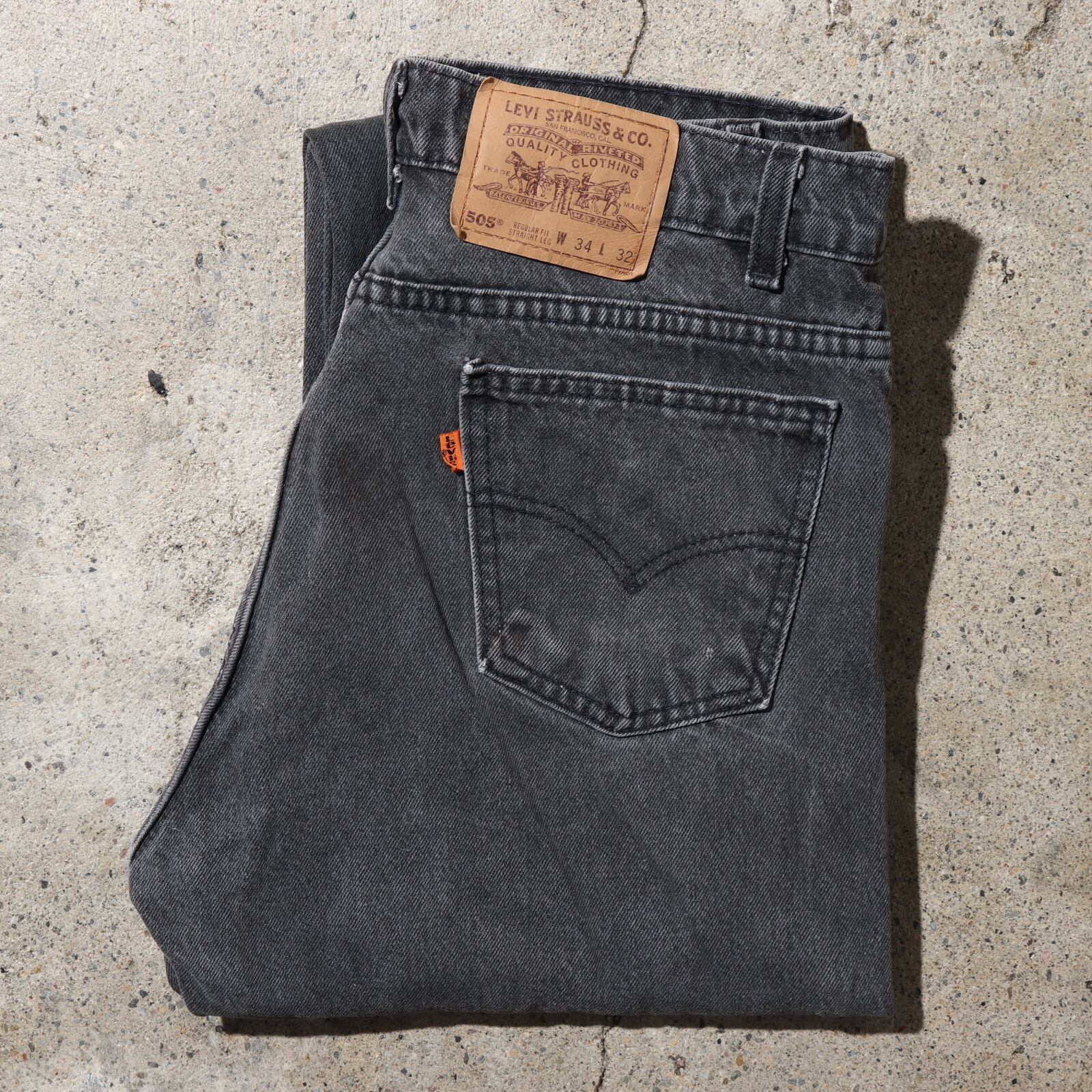 34×30 米国製 Levi’s505ブラックデニム　リーバイス