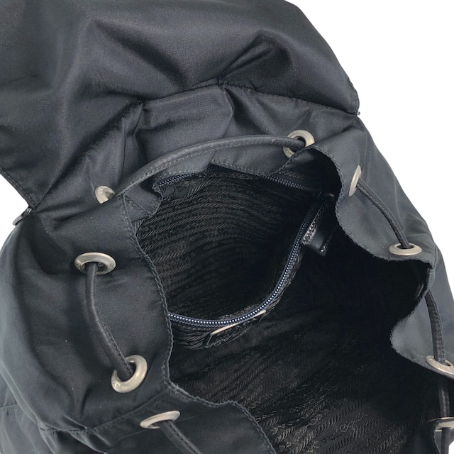 PRADA プラダ バックパック ブラック トライアングルロゴ ナイロン フロントバックル vintage ヴィンテージ オールド rfyw7n