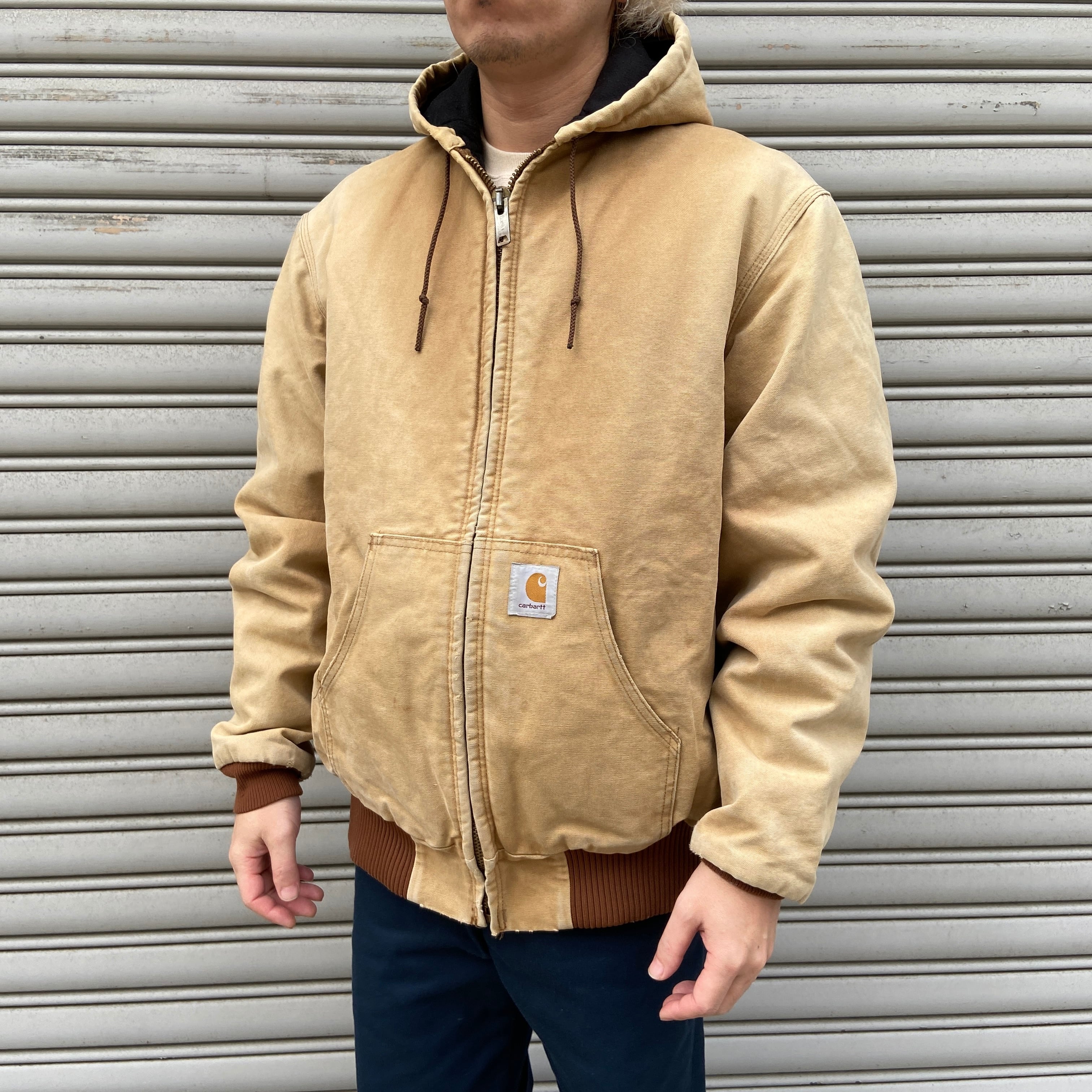 バ*ッ様 90s カーハート　アクティブジャケット　CHT 90s carharttカーハート ネイティブ柄 ニット切り替え ダック地