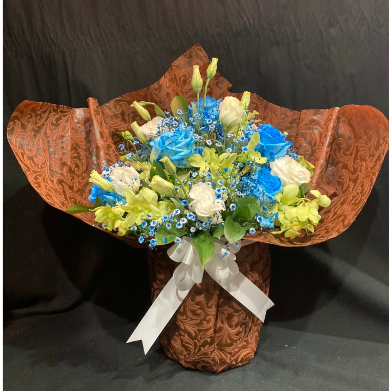 父の日用 青アレンジメント 大