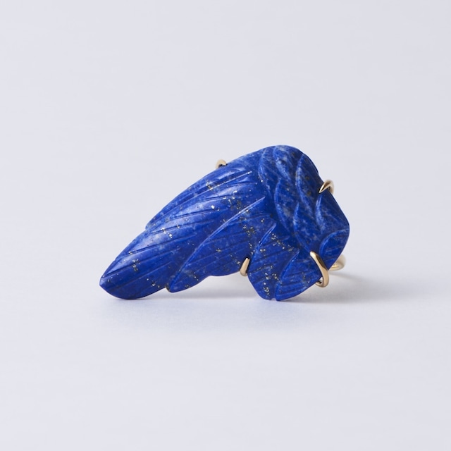 Feather ring / Lapis Lazuli x 18KYG
