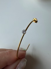 SS ワンストーンビッグCピアス